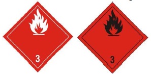 simbolo Classe 3 ADR: liquidi infiammabili